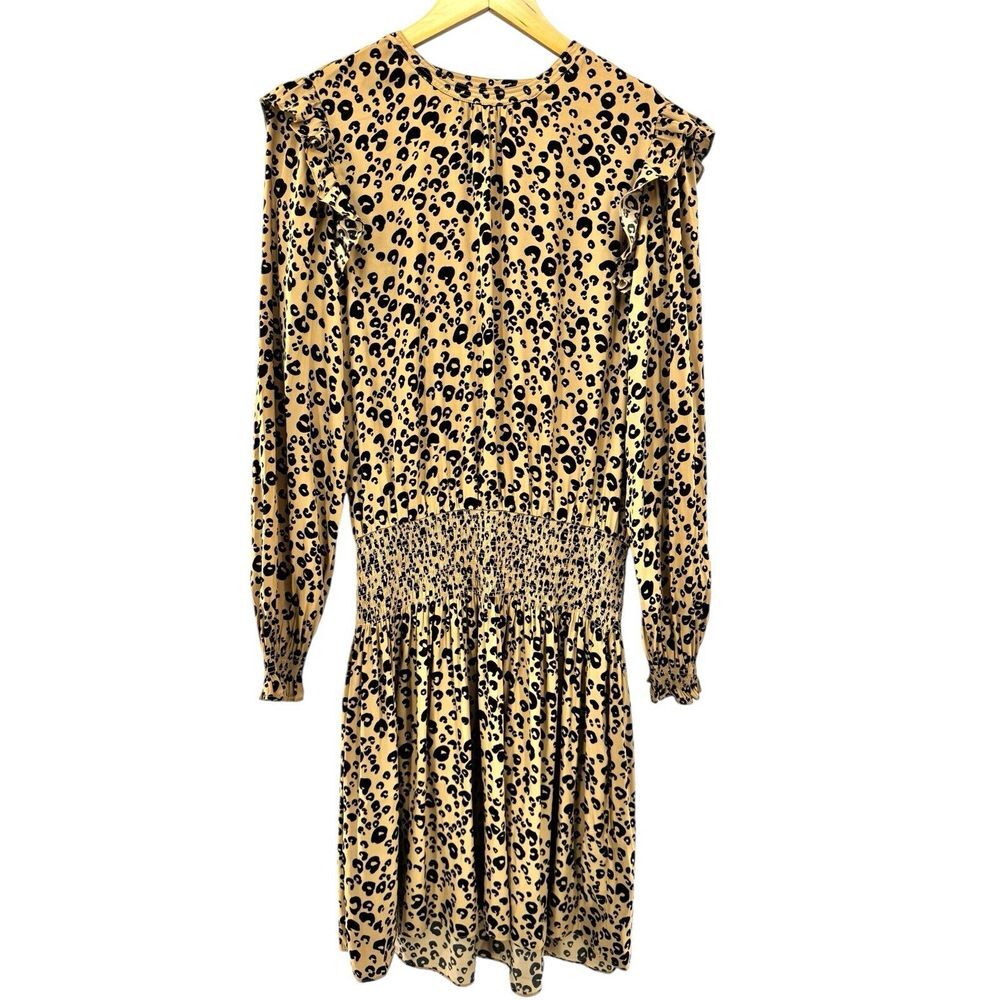 Scotch and Soda Magical Altitudes Leopard Mini Dress Long Sleeve Size Medium